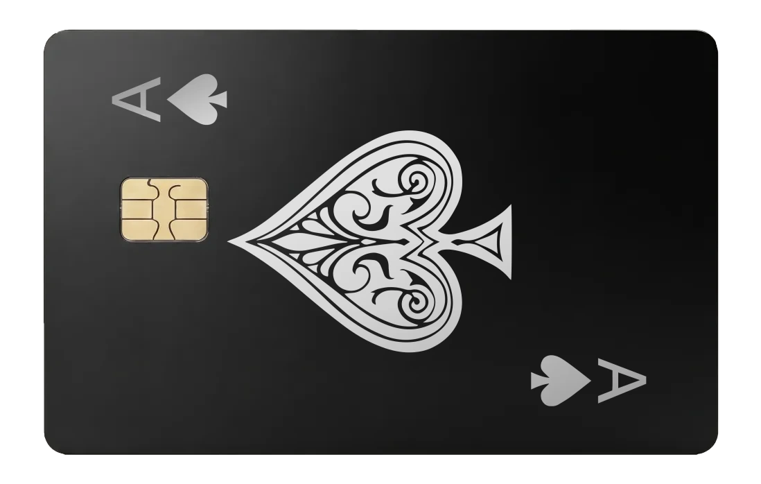 Ace of Spades Card - black
