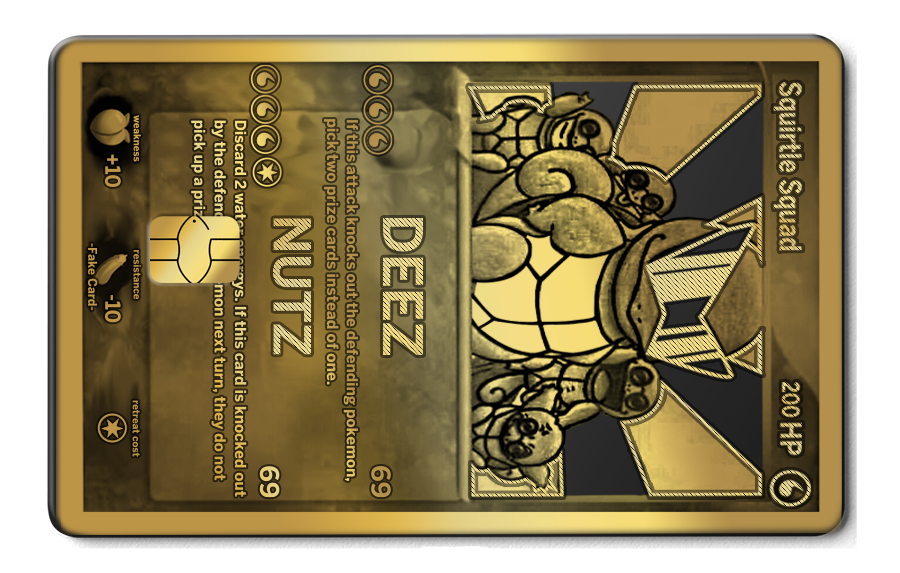 squirtle squad pokemon card The item available is listed in the Title Custom Fan Made Pokemon Card