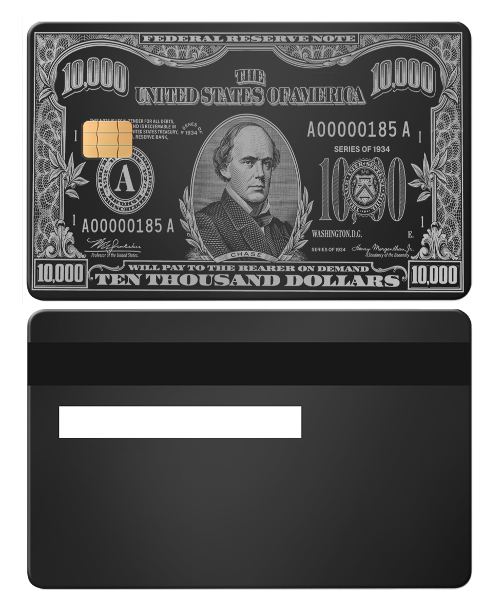 $10,000 Bill Card