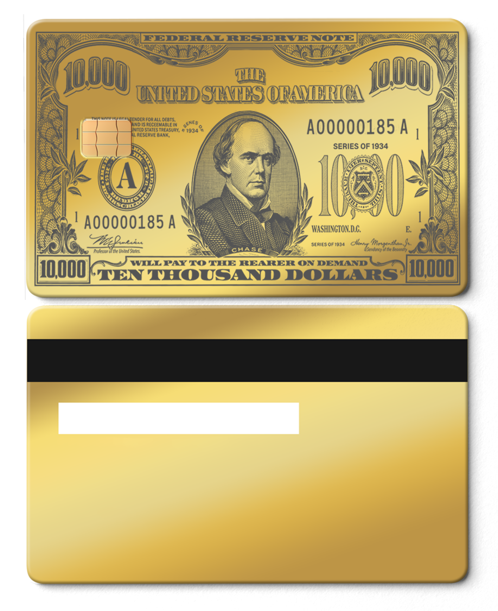 $10,000 Bill Card