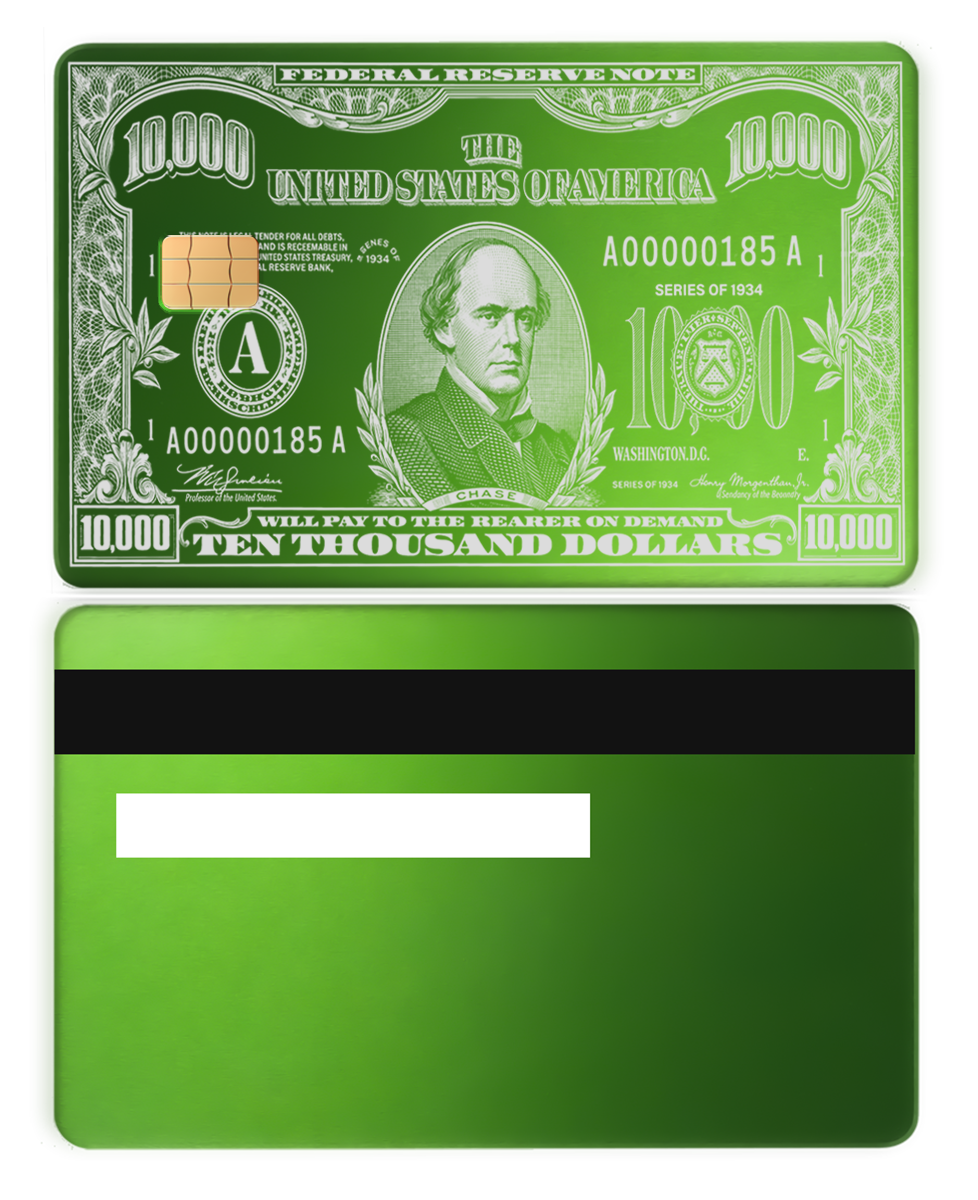 $10,000 Bill Card