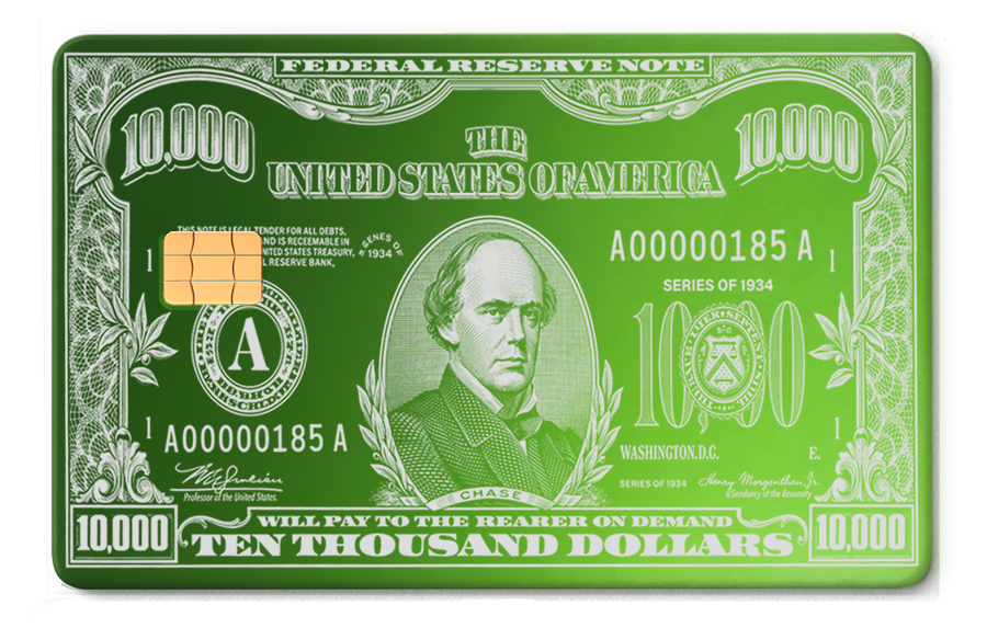 $10,000 Bill Card