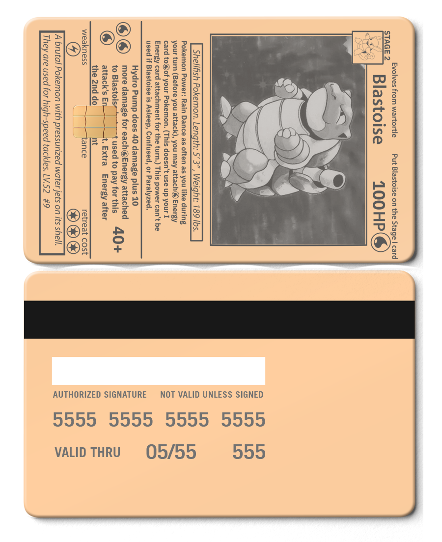 Blastoise Card Blastoise Card