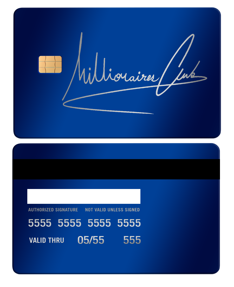 Clob Card Millionaires Club Card