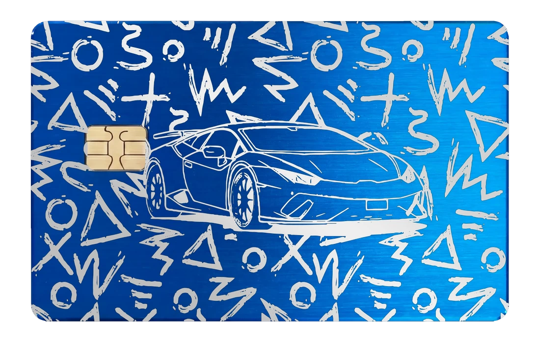 Abstract Lambo - brushed_blue