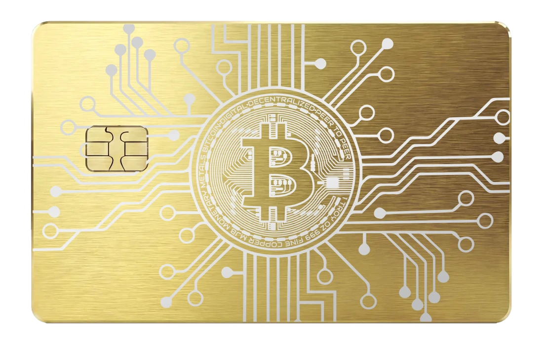 Bitcoin Card - brushed_gold