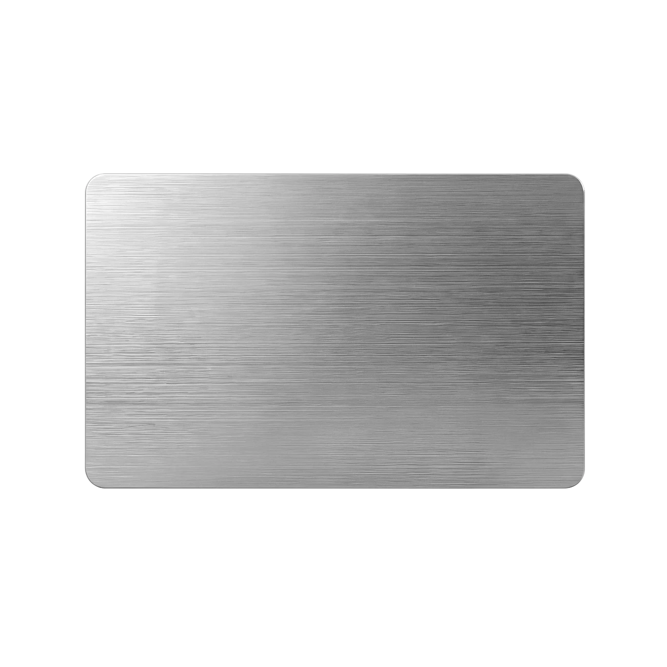 Brushed silver metal business card
