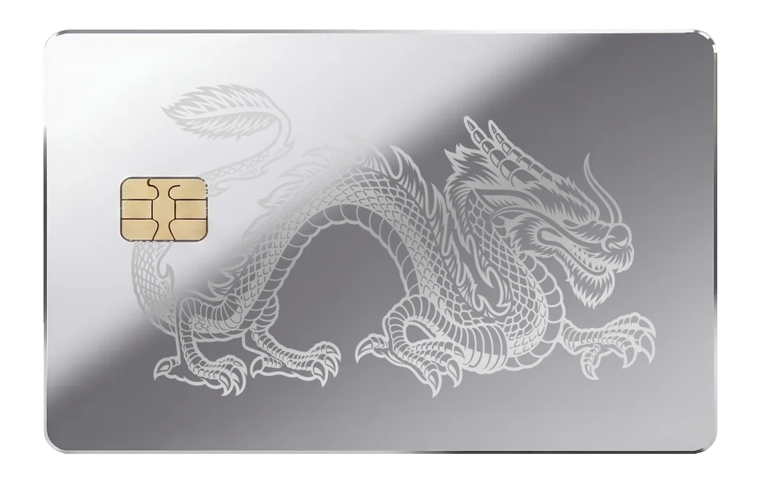 Dragon Card - mirror_silver