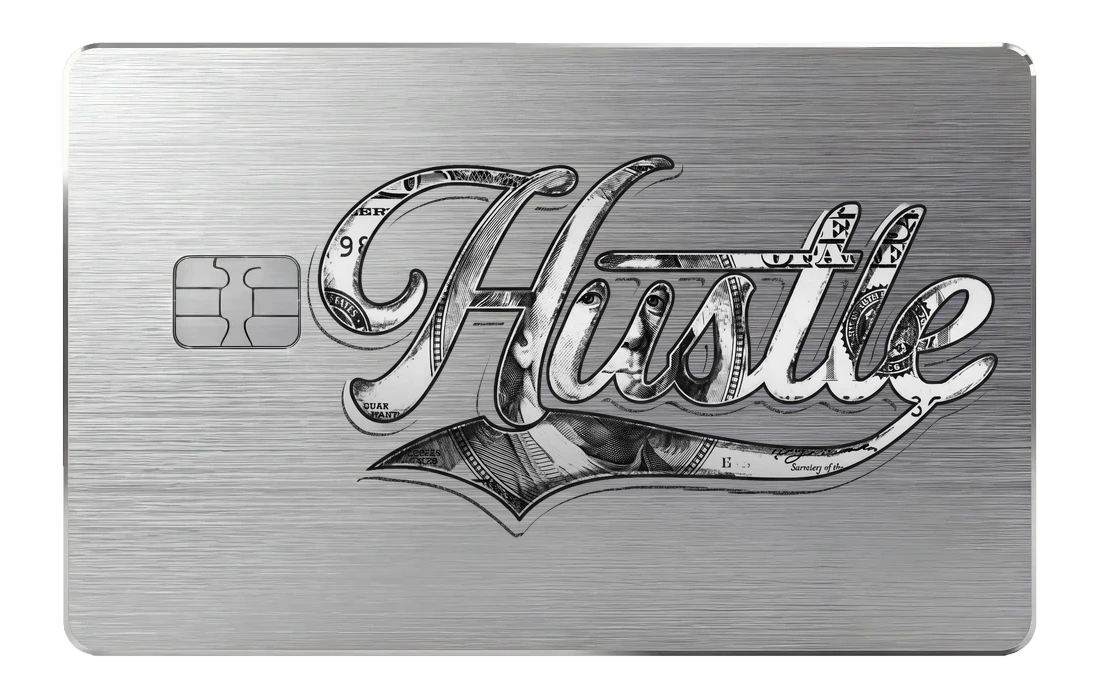 Hustle $ Card - silver
