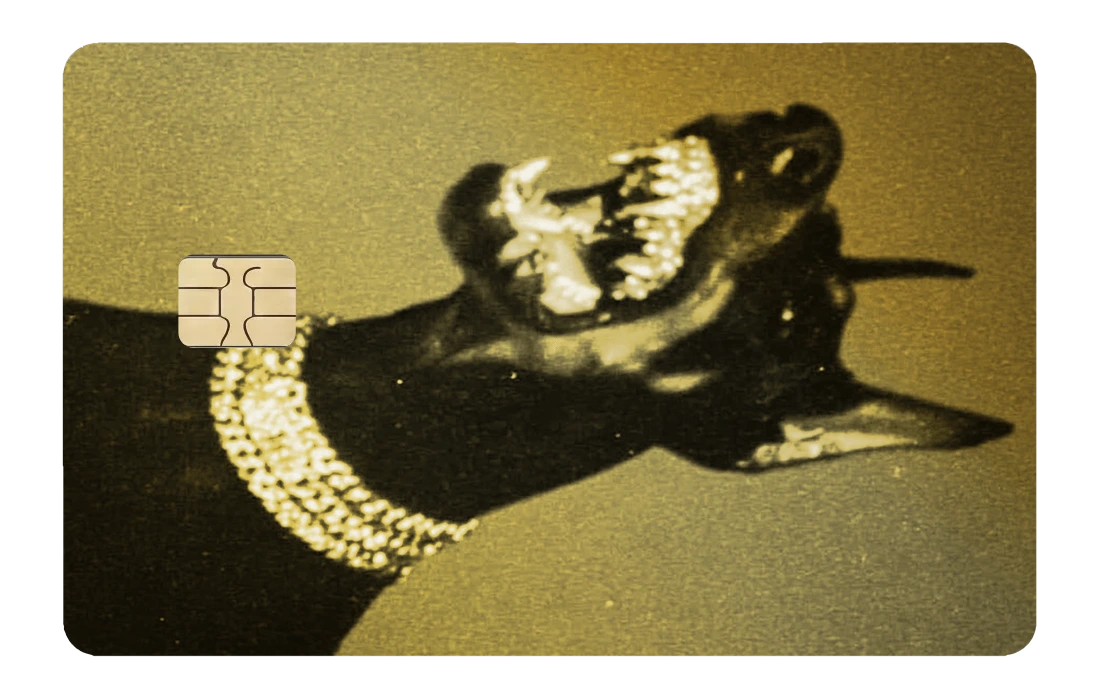 Iced Doberman - brass