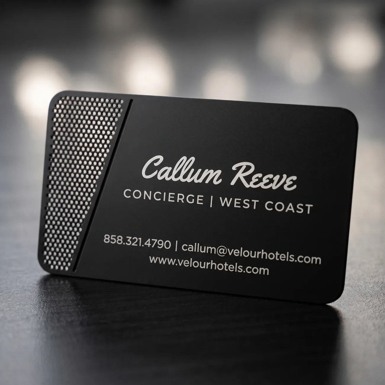 Matte Black Business Card