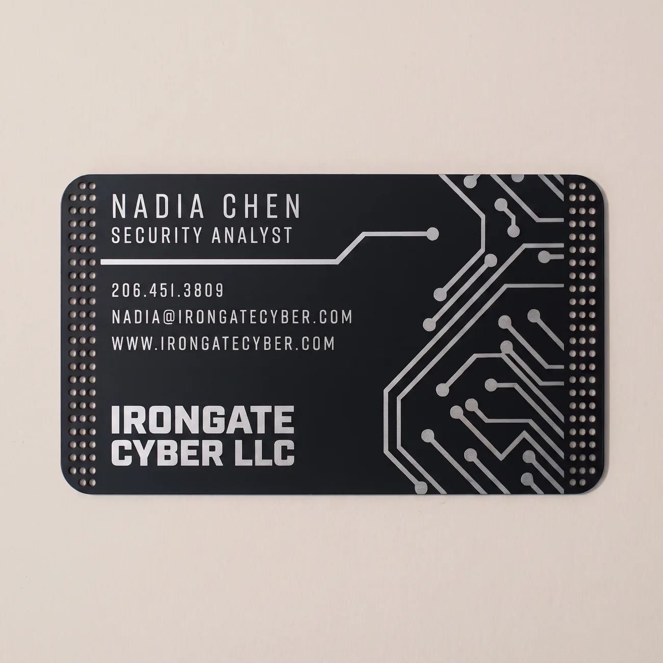 Matte Black Business Card