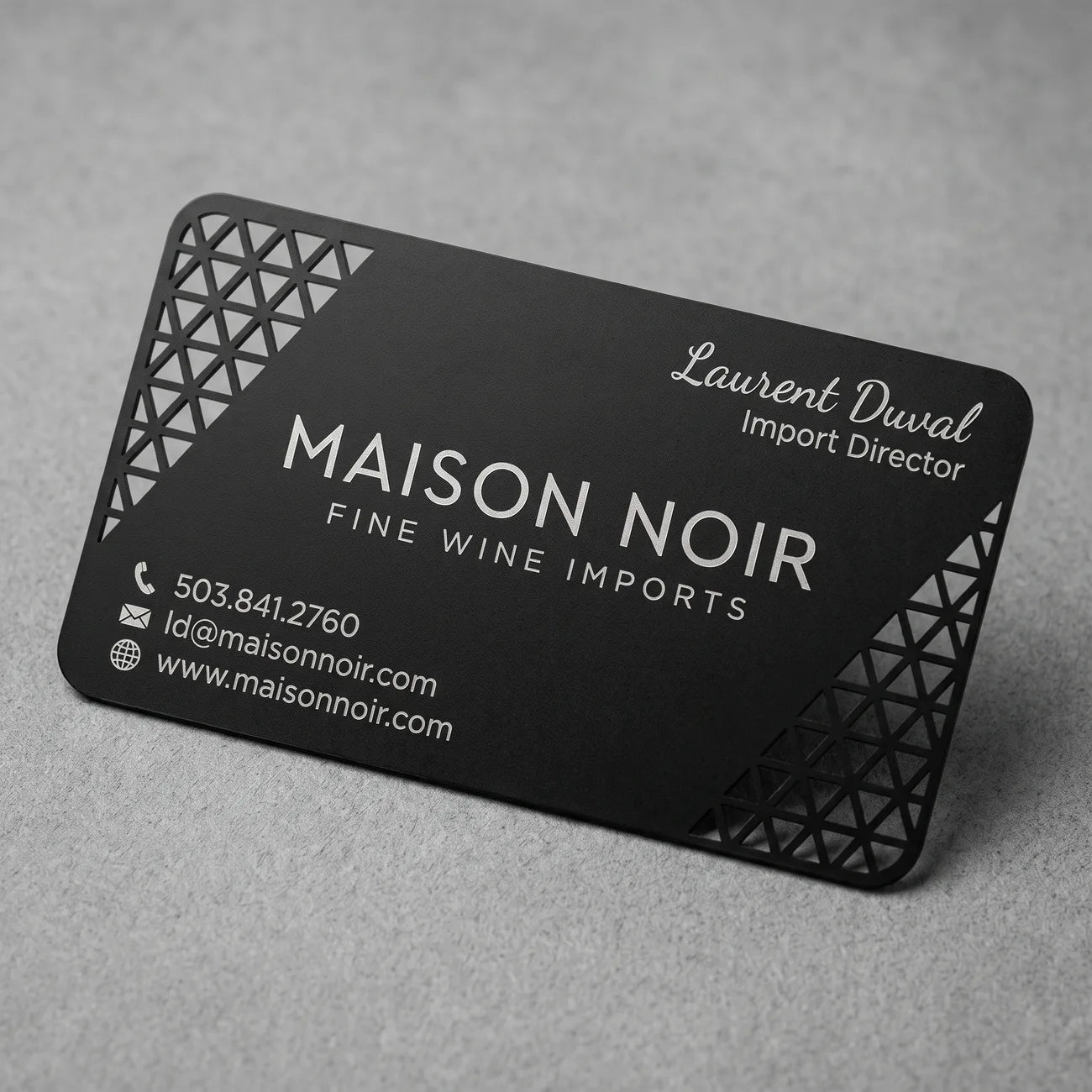 Matte Black Business Card