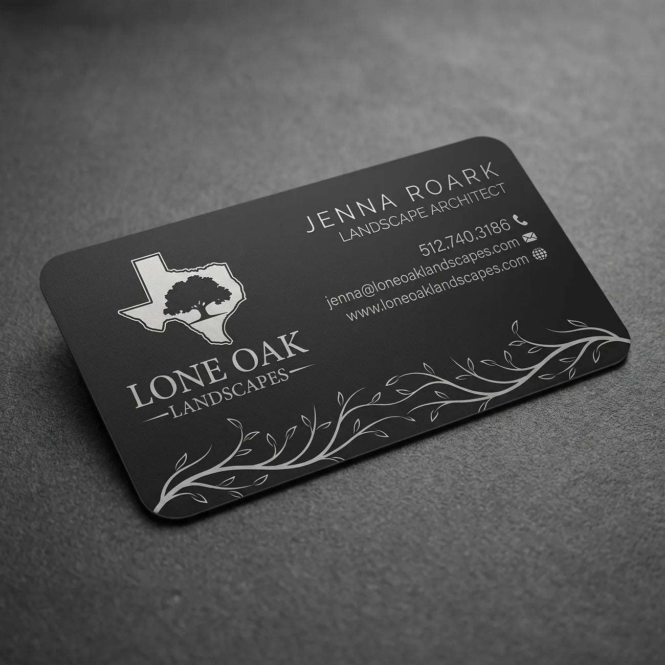 Matte Black Business Card
