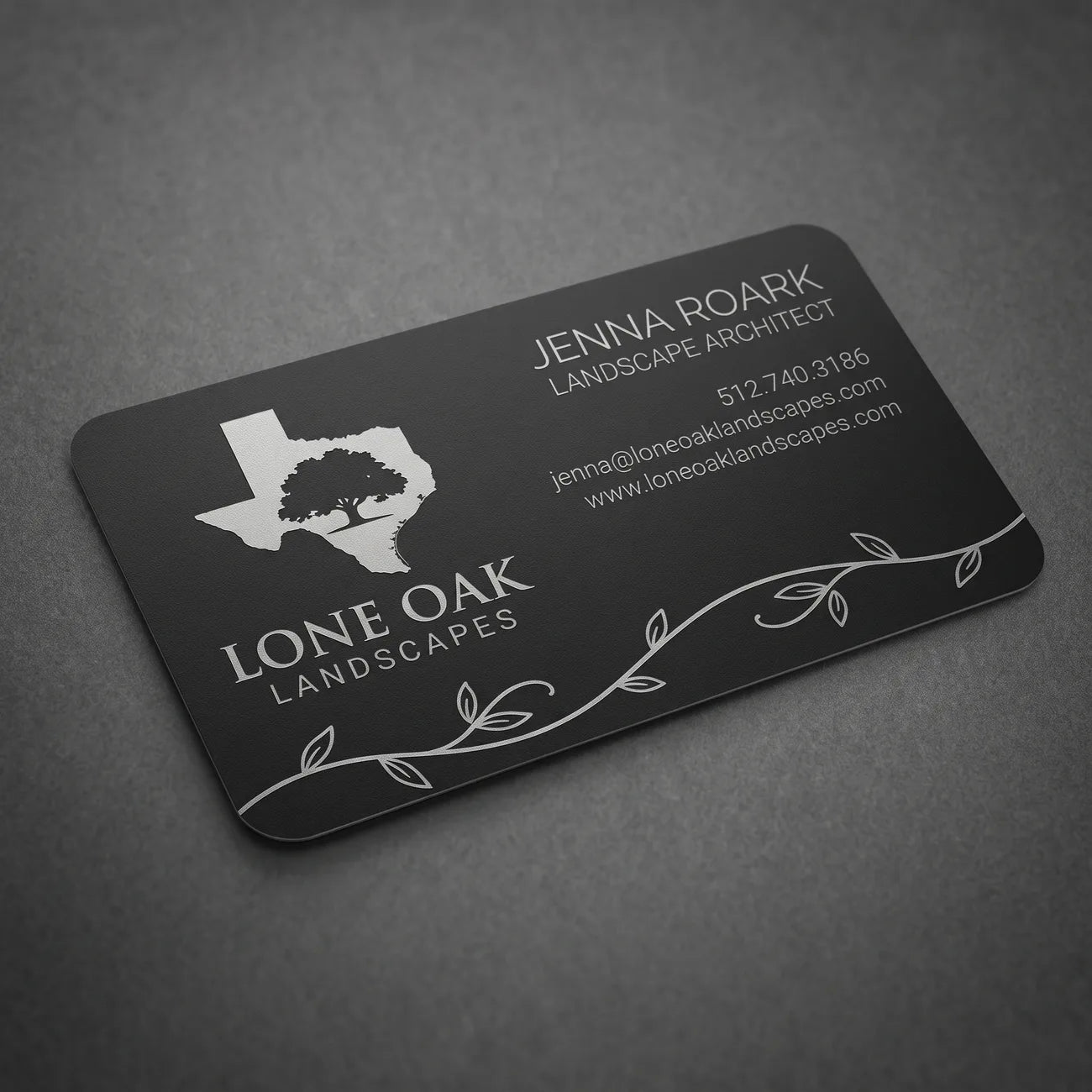 Matte Black Business Card