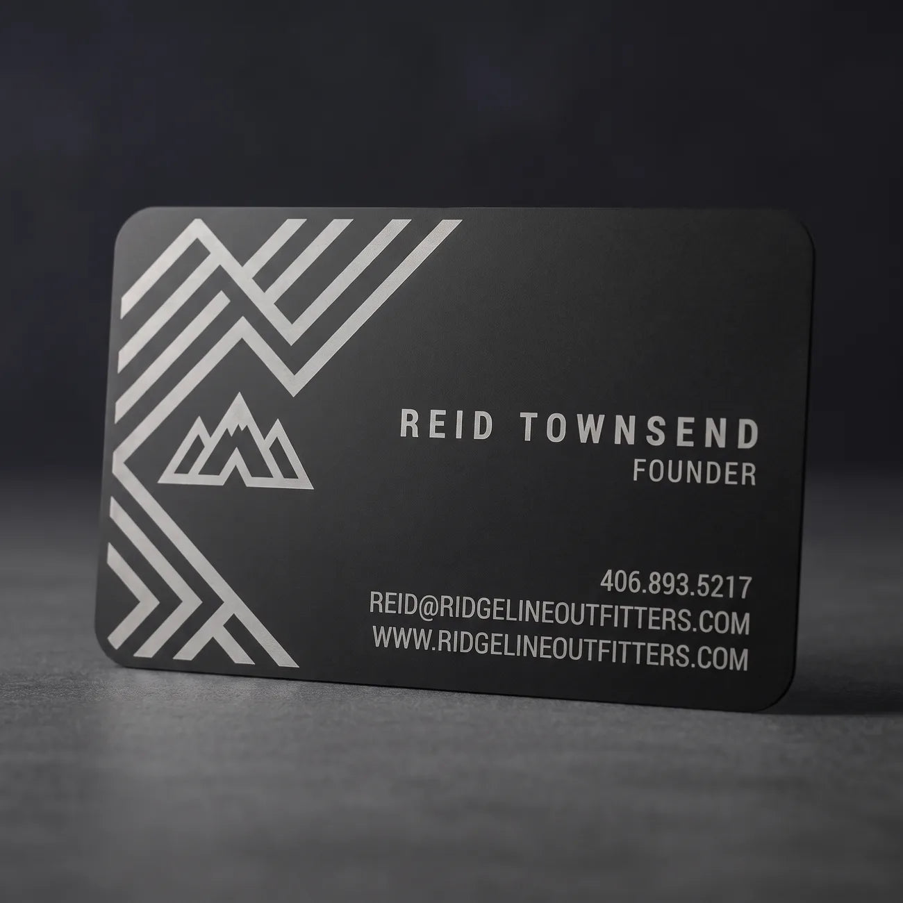 Matte Black Business Card