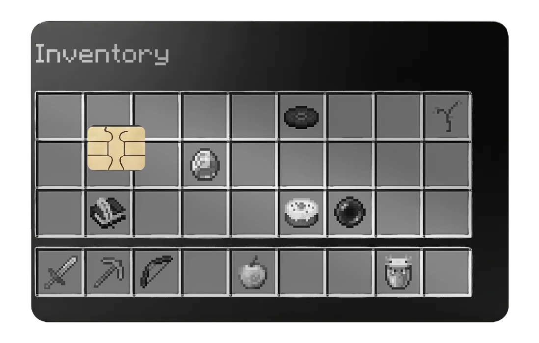 Minecraft Inventory - black