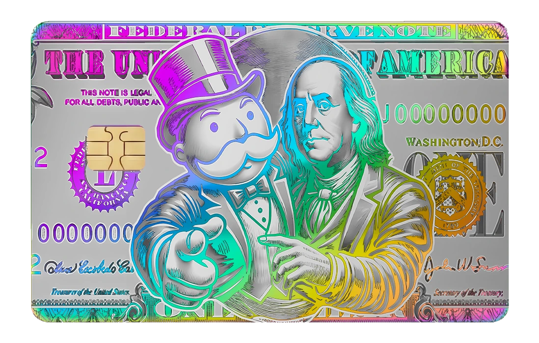 Rich Uncle Franklin Card - rainbow_chrome