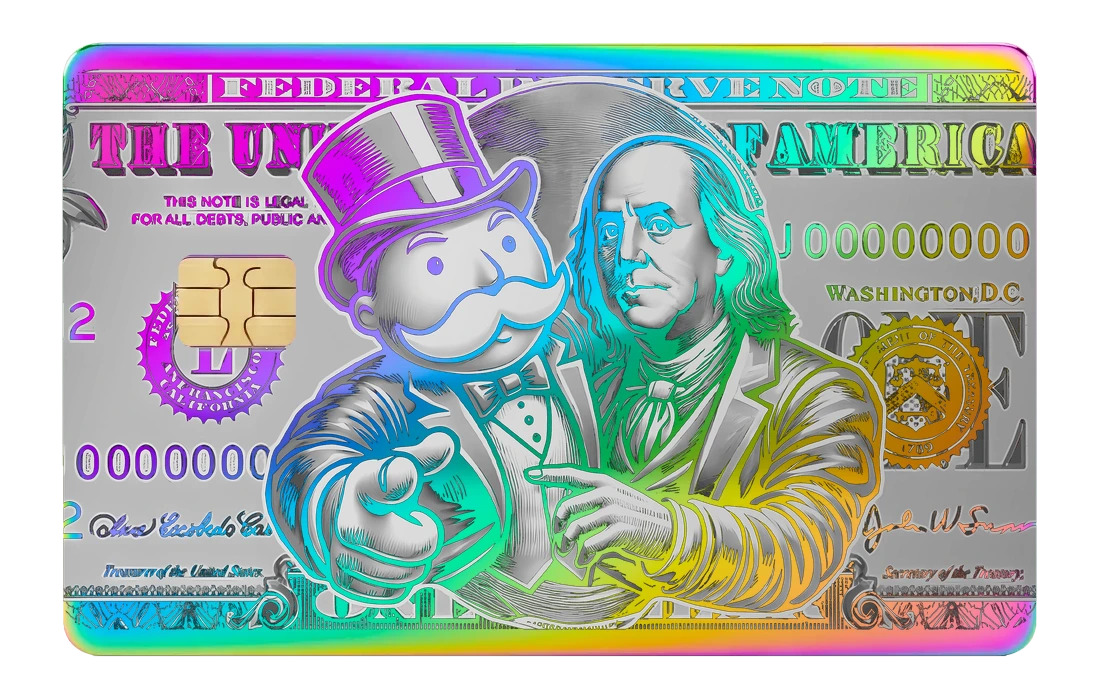 Rich Uncle Franklin Card - rainbow_chrome