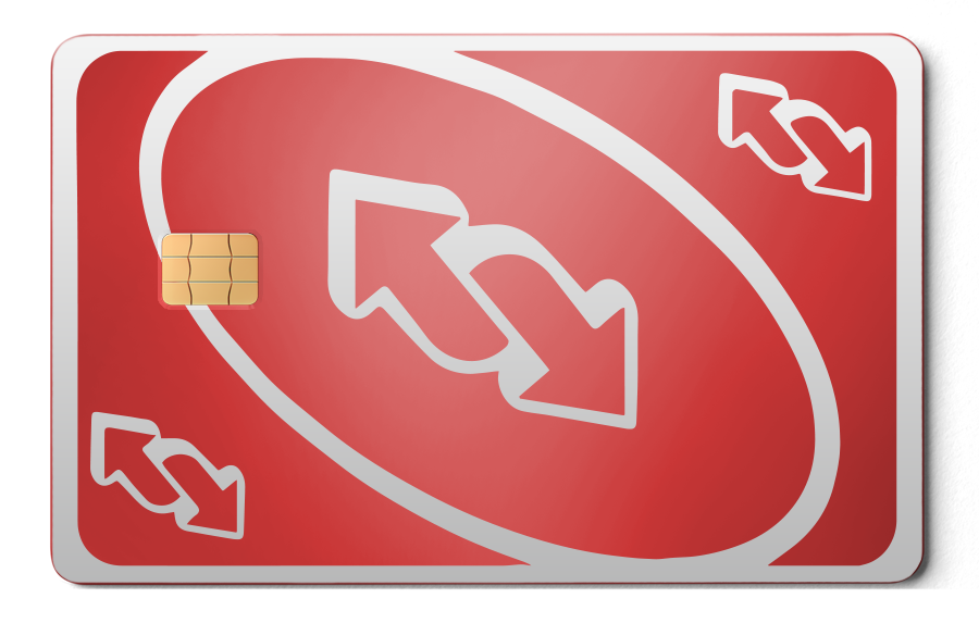 Uno Reverse Gold UNO Reverse Card